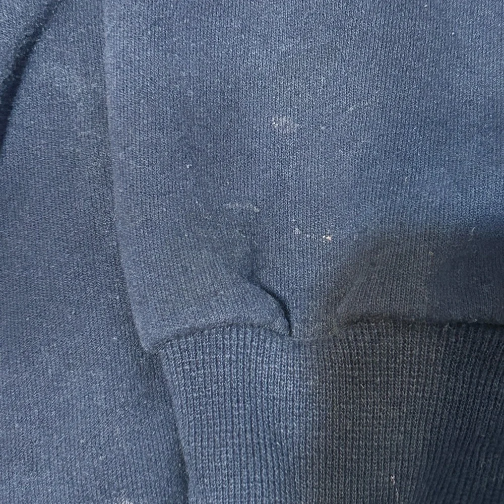 Vintage Jerzees Lone Wolf Moon Graphic Sweatshirt Size L Navy - Picture 10 of 13